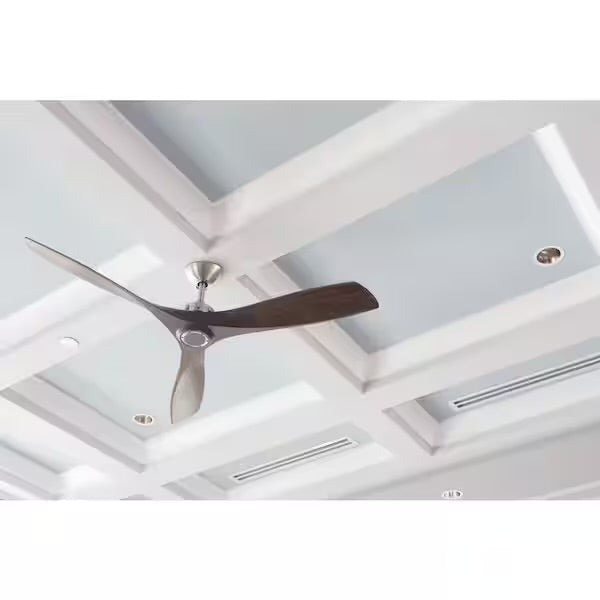 Ceiling Fan - Aviation 60 in. Indoor Brushed Nickel and Distressed Koa Ceiling Fan with Remote Control