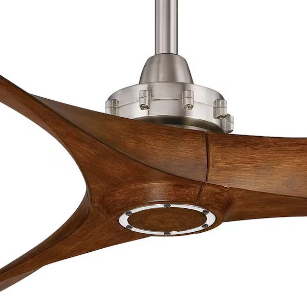 Ceiling Fan - Aviation 60 in. Indoor Brushed Nickel and Distressed Koa Ceiling Fan with Remote Control