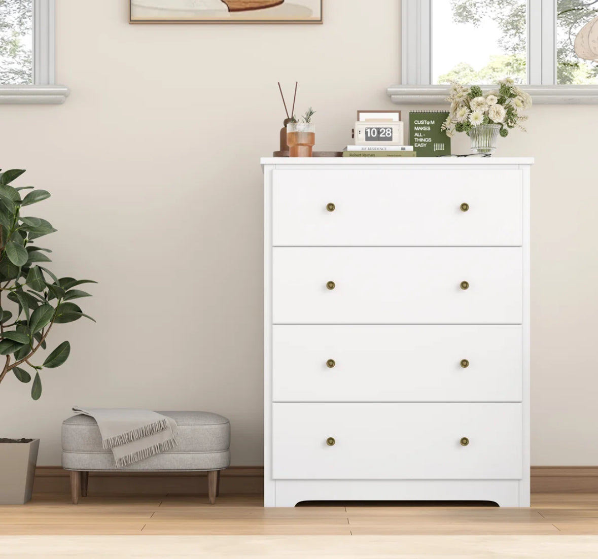 Dresser - Naewe 29" W Modern 4 Drawer Chest - WF1.3.26