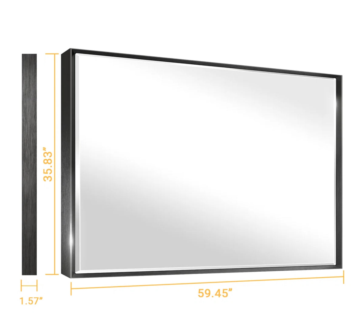 Mirror - Lohoski Decorative Metal Rectangle Wall Mirror Beveled Design - WF11.7.25