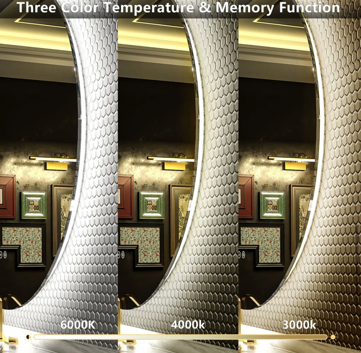 Mirror - Molly Frameless Anti-fog 3 color dimmable LED backlit - WF11.7.25