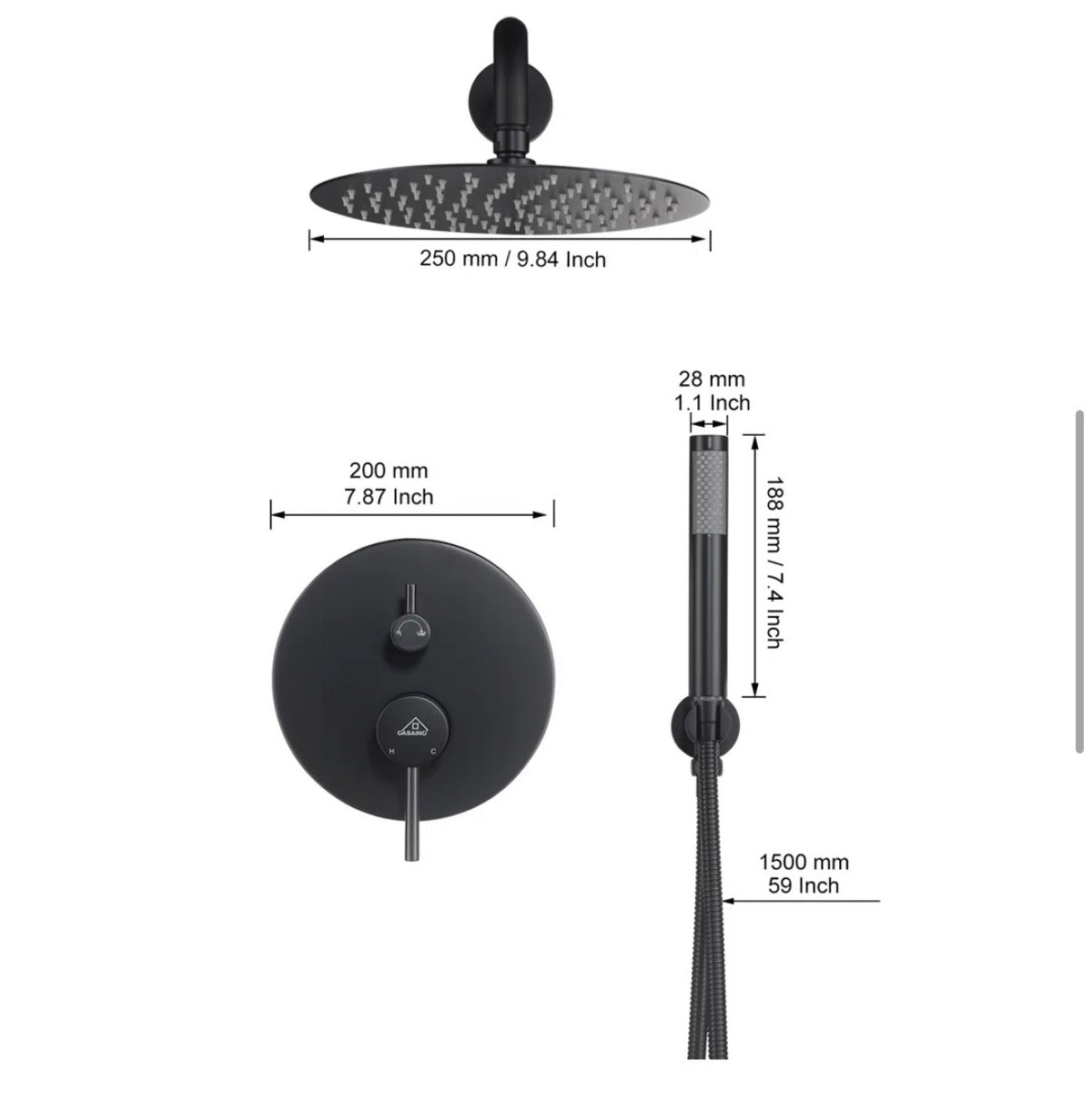Shower System - CASAINC M6610 series pressure-balanced shower system