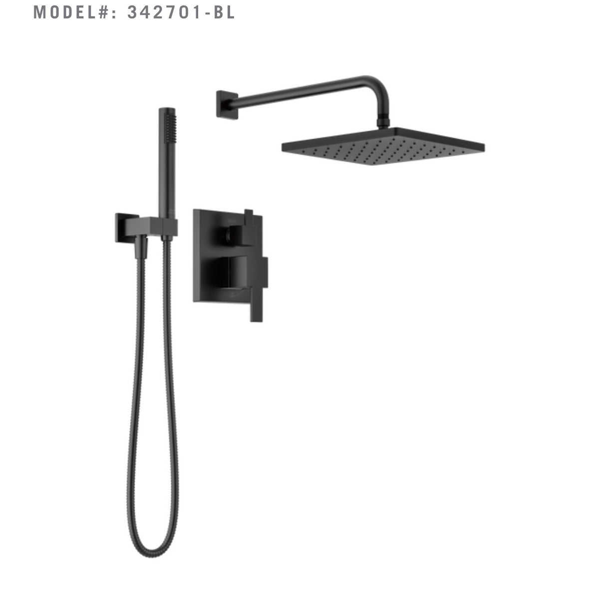 Shower System - Monitor® 14 Series Shower with Raincan, Hand Shower & Rough Valve in Matte Black