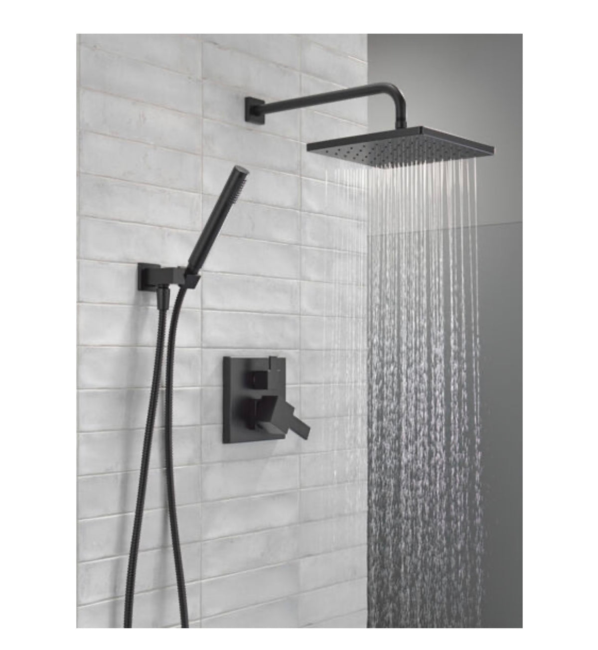 Shower System - Monitor® 14 Series Shower with Raincan, Hand Shower & Rough Valve in Matte Black