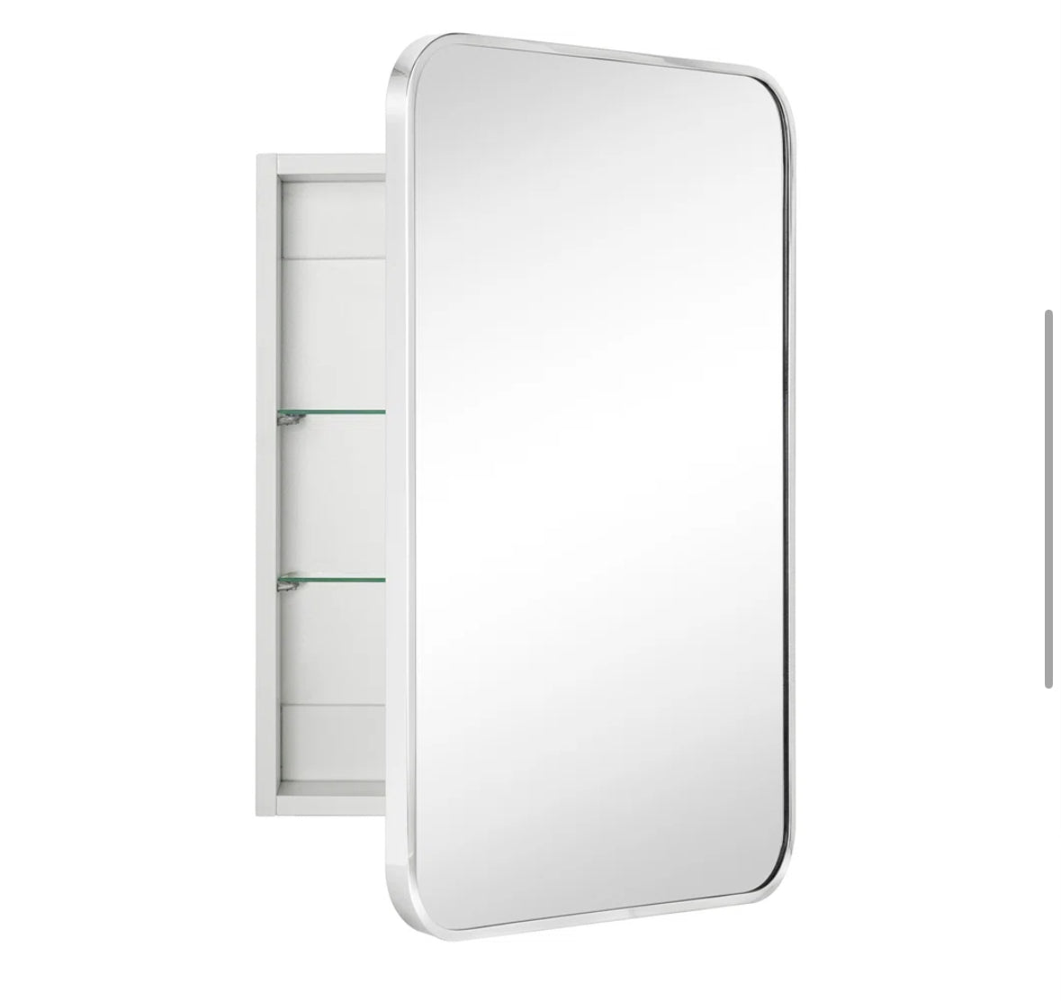 Mirror - 24” H x 16.5” W x 4” D Garnes Recessed or Surface Mount Framed Medicine Cabinet with Adjustable Shelves - WF12.4.25
