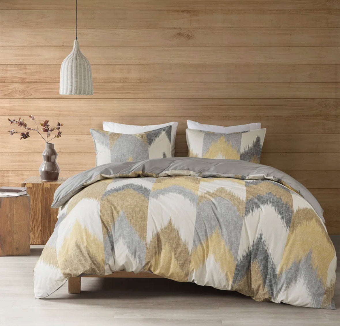 Bedding - Queen Size Alpine Printed Cotton Duvet Cover Set - WF1.3.26