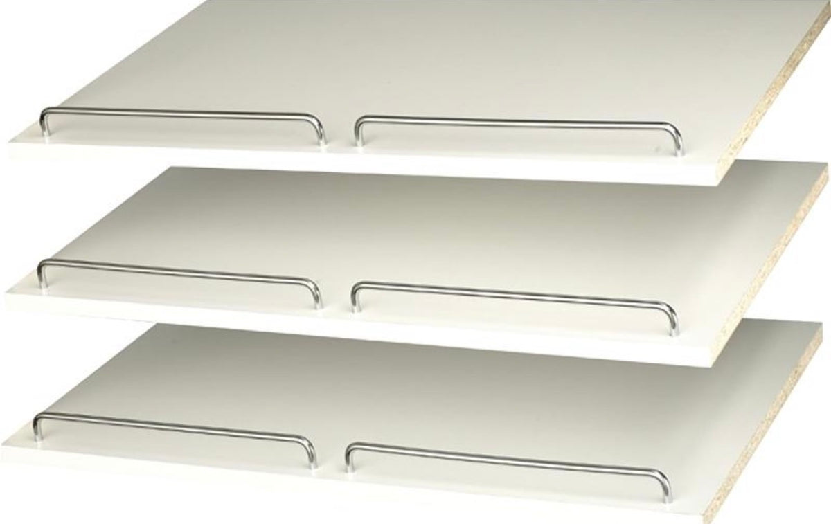 Organization - Easy Track 24-inch White Shoe Shelves, 3-Pack
