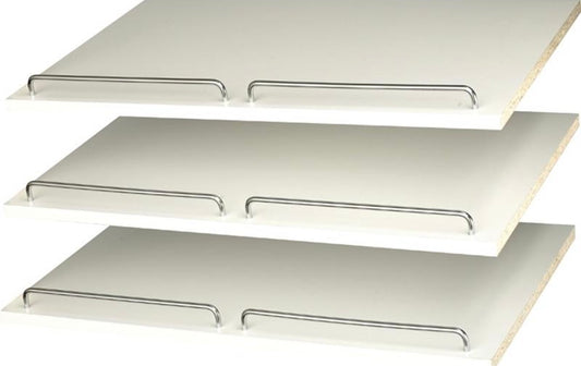Organization - Easy Track 24-inch White Shoe Shelves, 3-Pack