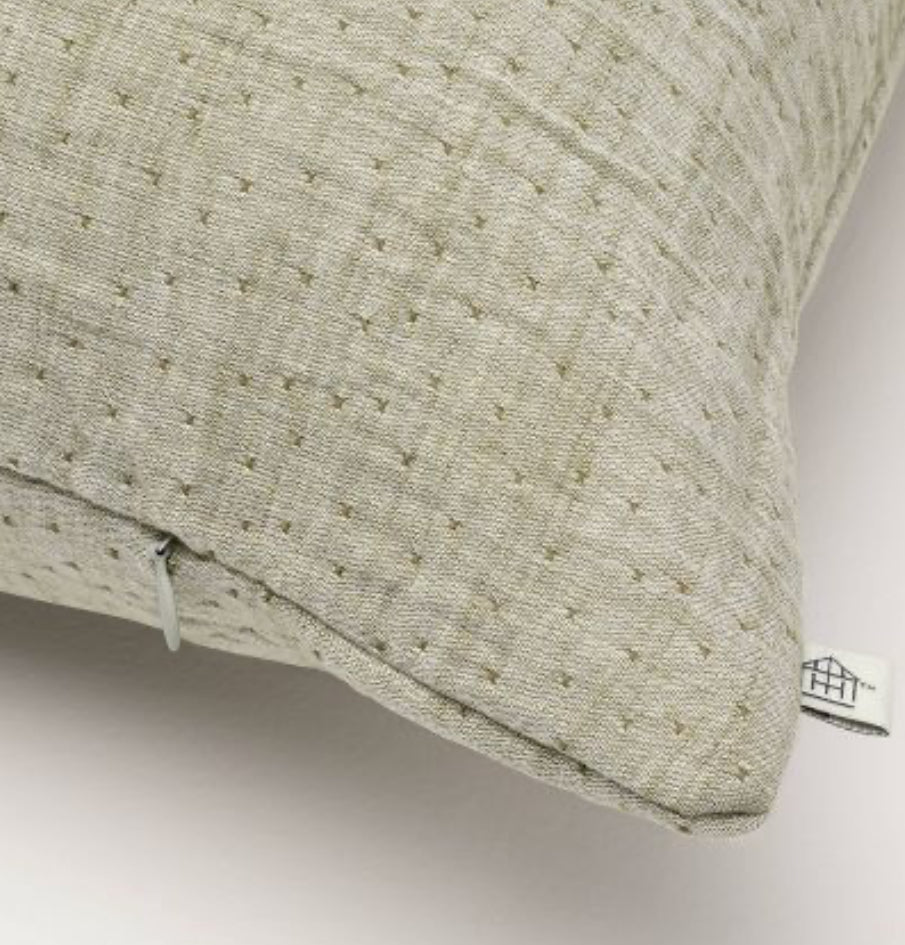 Pillow - 26"x26" Gauze Stitch Pin Dot Euro Throw Filled Pillow Green - TG10.31.25