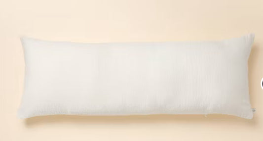 Pillow - 14” x 36” Gauze Stitch Pin Dot Lumbar Pillow - TG10.31.25