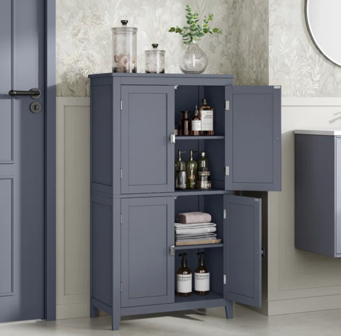Storage Cabinet - Arhavi 42.1” H Bathroom Storage Cabinet - WF1.3.26