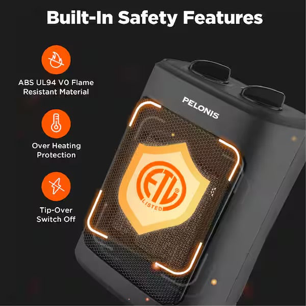 Small Appliance - Pelonis Ceramic Heater 3 Heat + Fan Settings