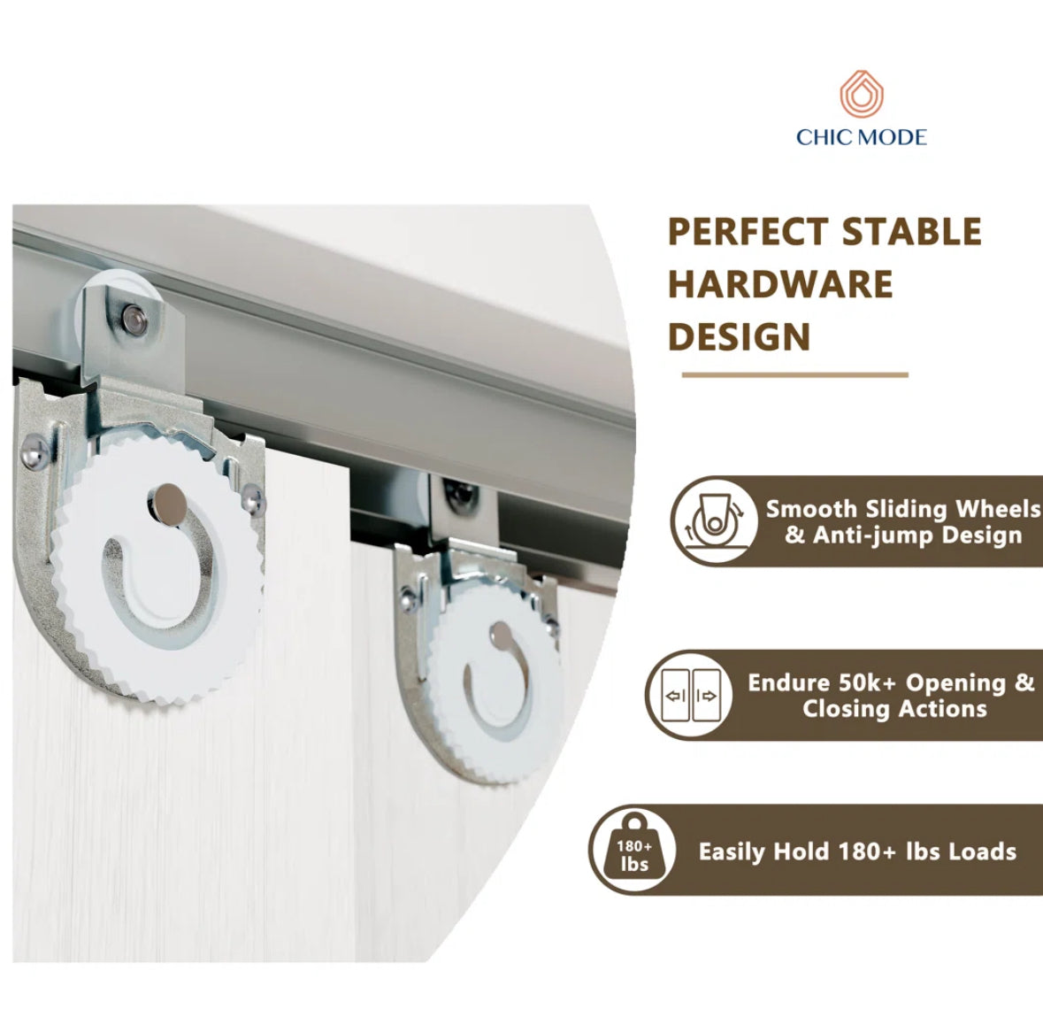 Door - 78" Tall x 37" Set of 2 Wide Sliding Single Panel Hardware Included - WF11.7.25