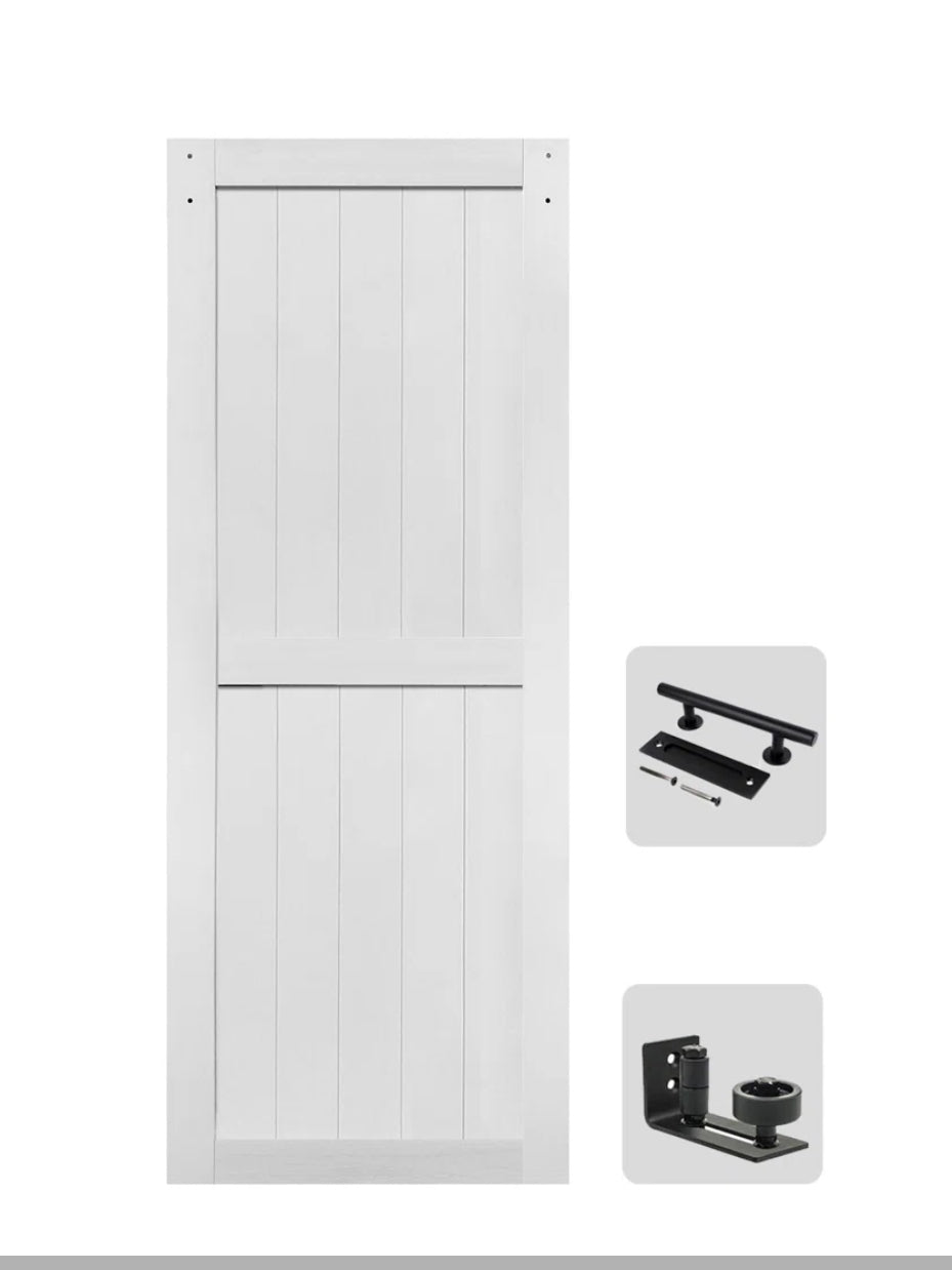 Door - 96" Tall x 32" Wide Barn Door White Hardware Included (2 available) - WF11.7.25
