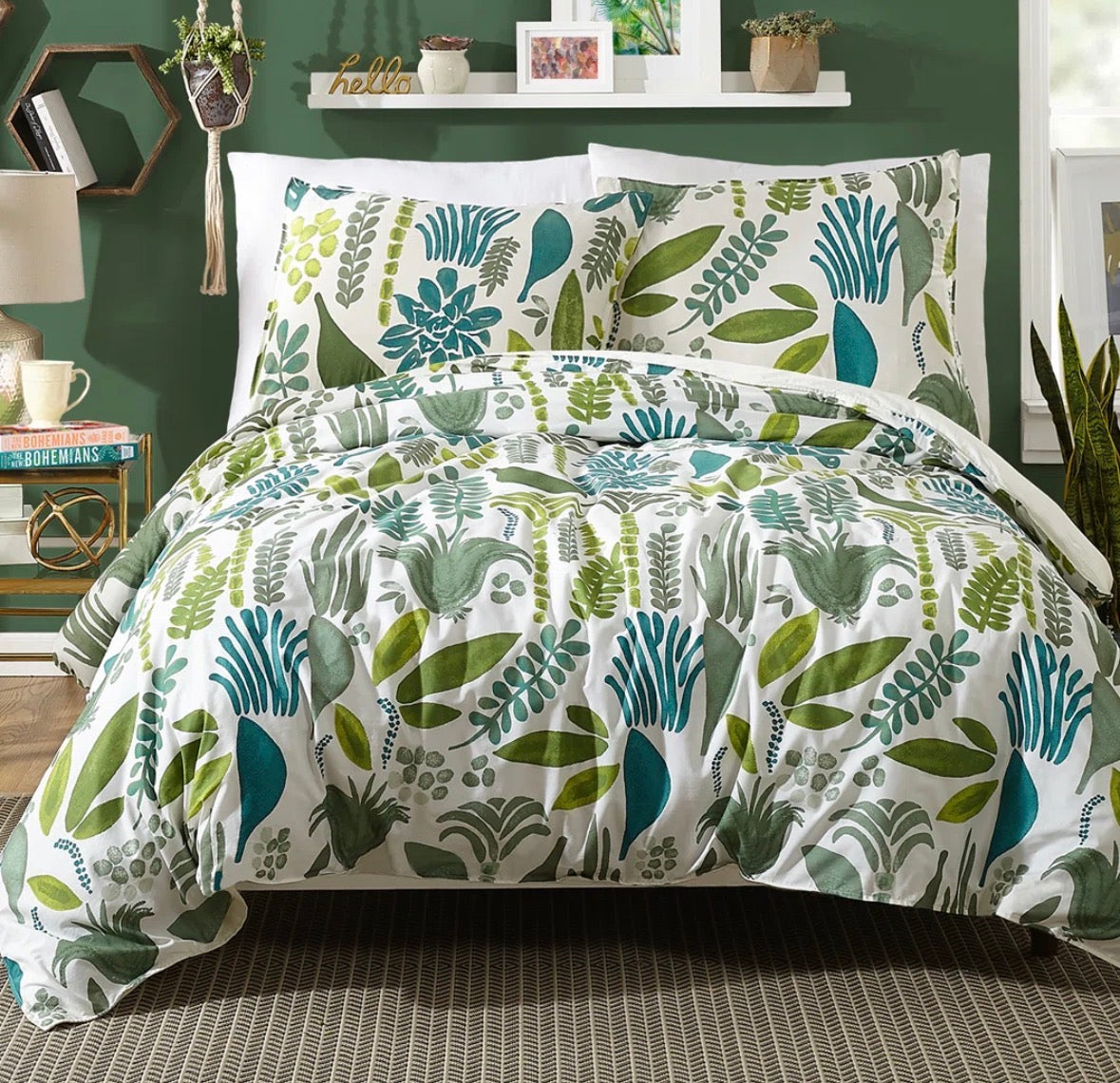 Bedding - King Size Jardin Duvet Set with 2 Shams - WF12.4.25
