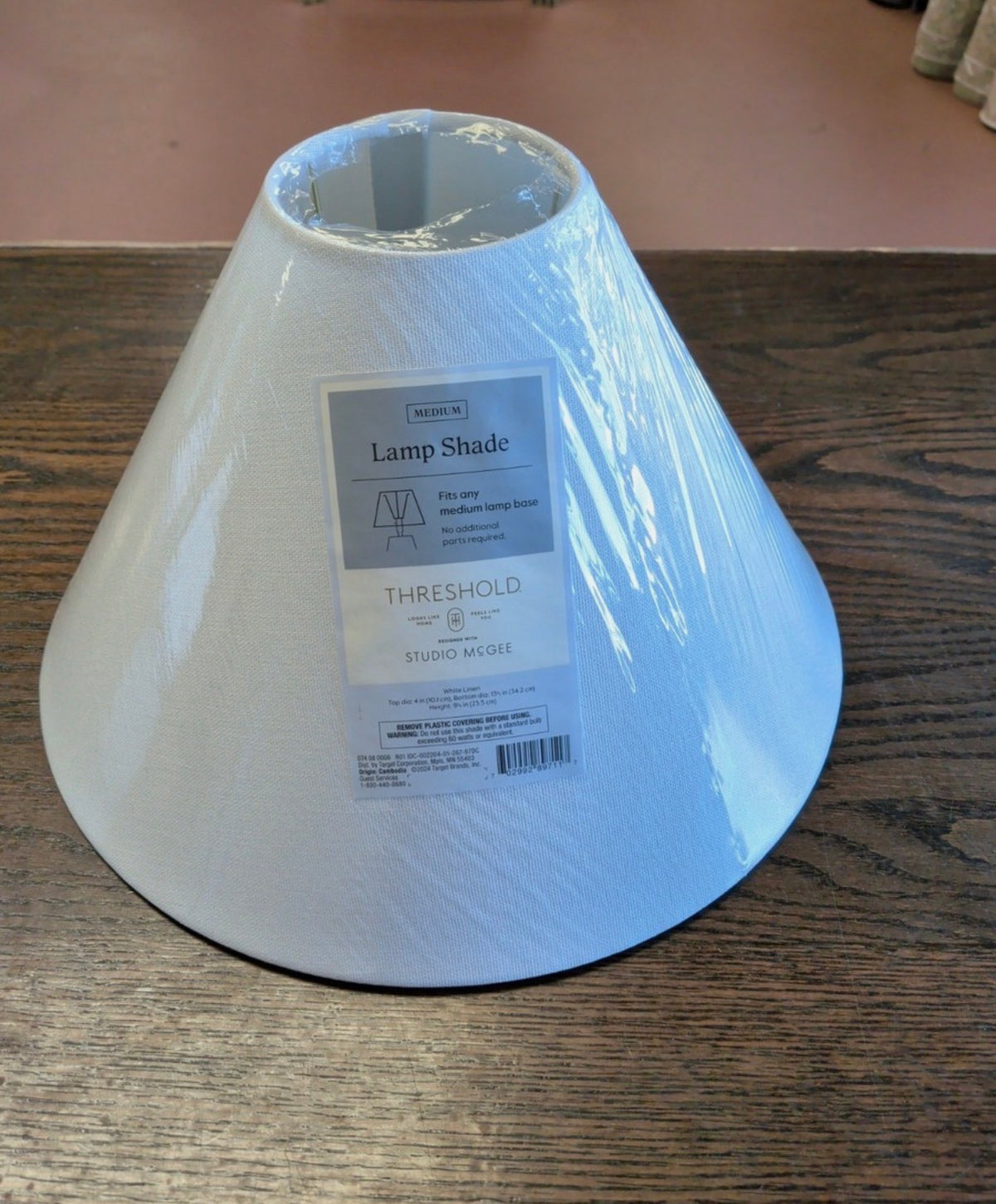 Lamp Shade - 4” Top x 13.5” Bottom x 9.25” Height Off White Lamp Shade