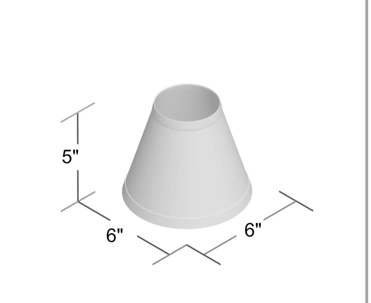 Lamp Shade - 5"H x 6"W Empire Lamp Shade w/Bulb clip attachment - WF12.4.25