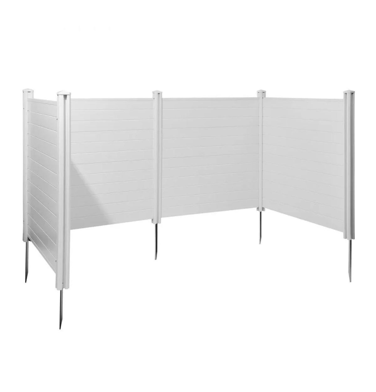 Fence - VEVOR 4-Panel Outdoor Vinyl Privacy Fence Kit