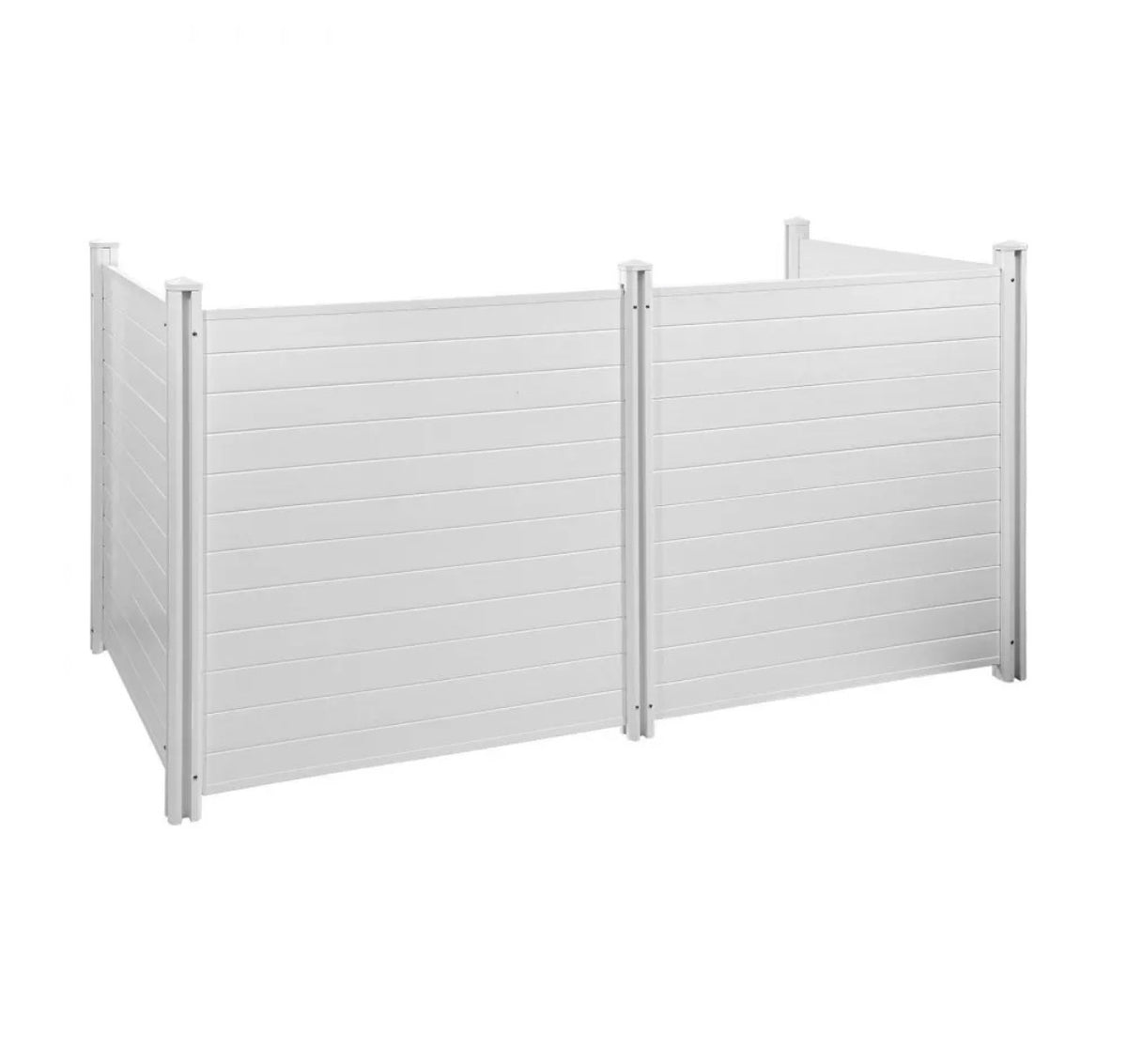 Fence - VEVOR 4-Panel Outdoor Vinyl Privacy Fence Kit