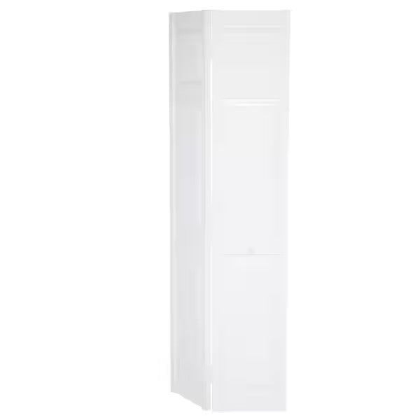 Bi- Fold Door - 24 in. x 80 in. Seabrooke 6-Panel Raised Panel White Hollow Core PVC Vinyl Interior Bi-Fold Door