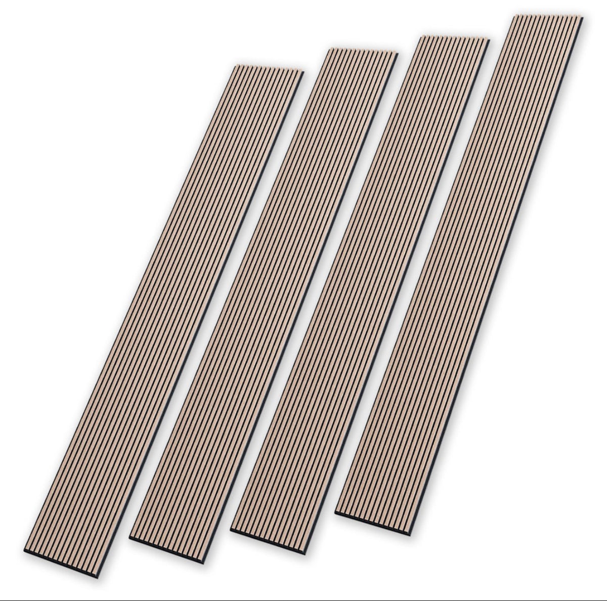 Acoustic Paneling - Set of 4 - 12.6” x 106” Walnut