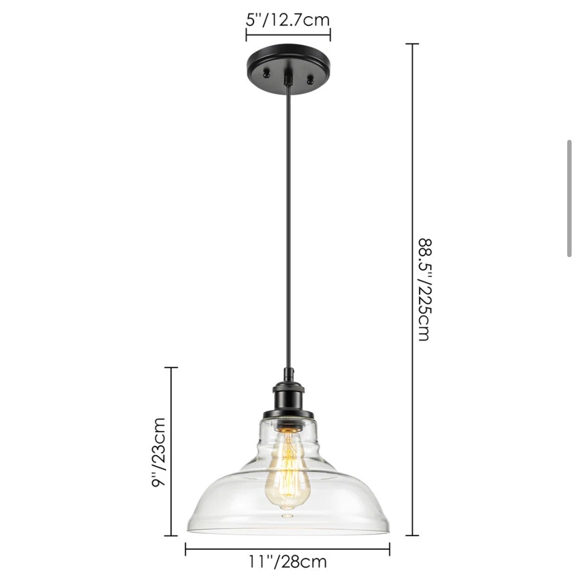 Pendant - 1 - Light Dome Glass Kitchen Island Pendant Light - WF1.3.26