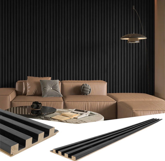 Acoustic Wall Panels - 4 PCS 103.94'' x 5.7'' Slat Solid Wood Wall - 11.7.25