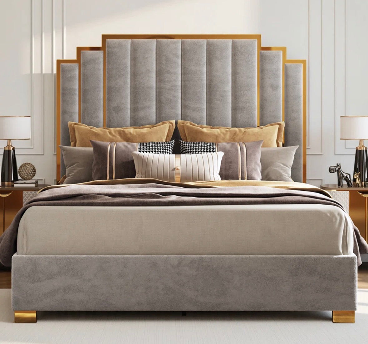 Bed - King Size Duncanville Upholstered Platform Bed