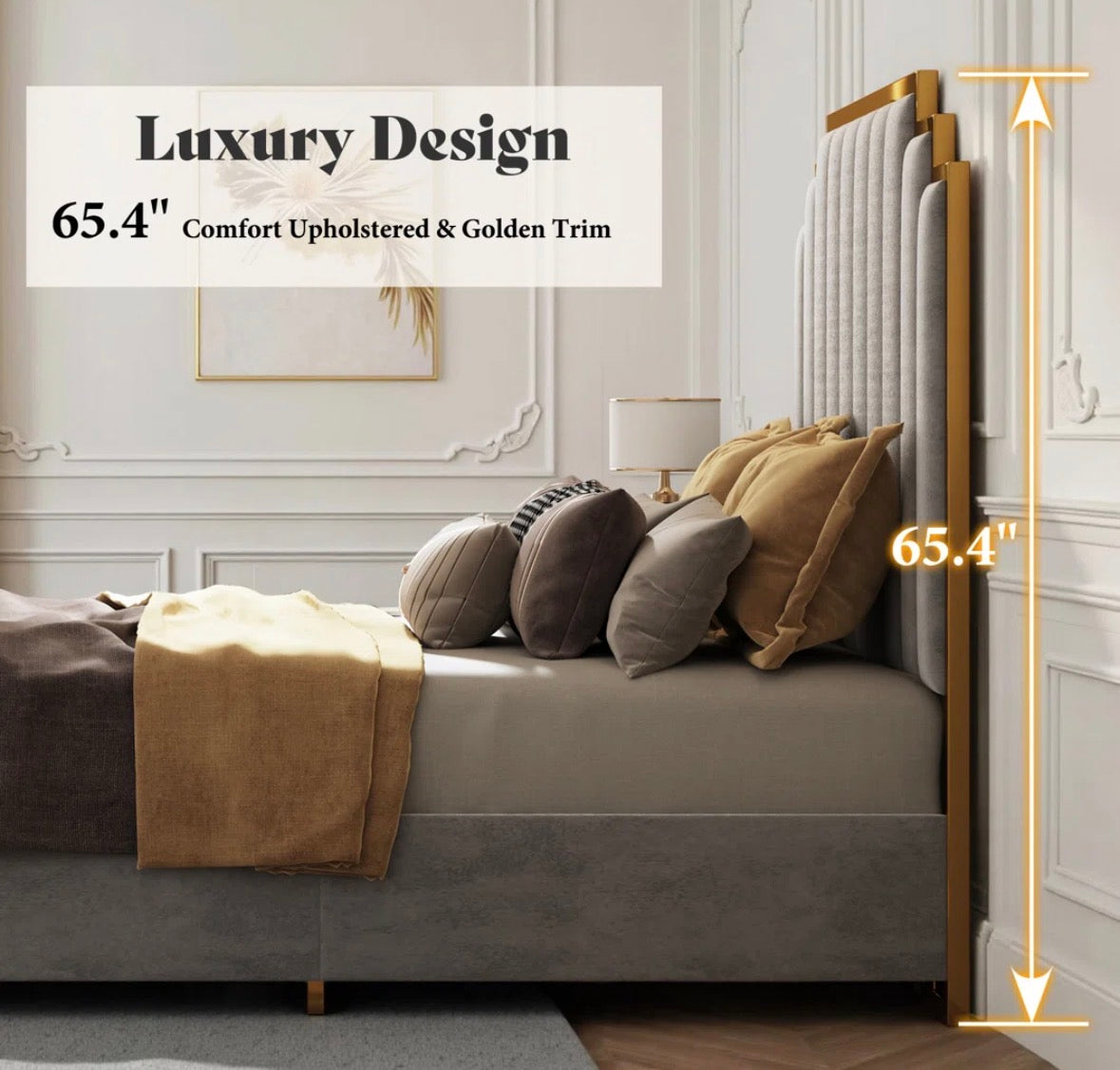 Bed - King Size Duncanville Upholstered Platform Bed