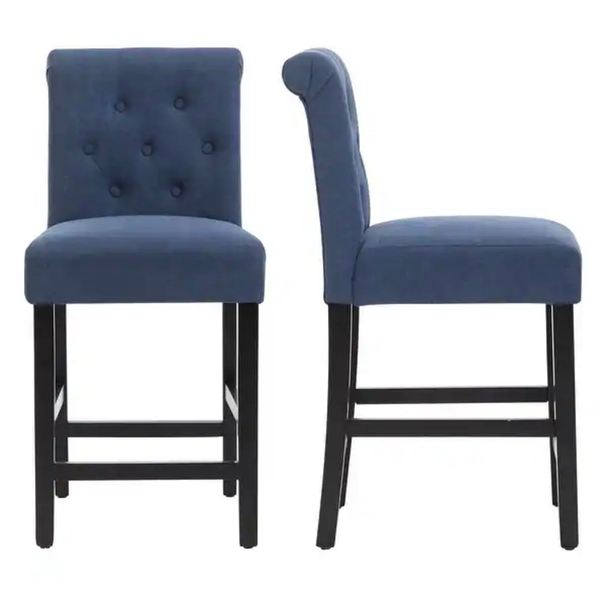 Barstool Set of 2 - 29" Andover Mills Upholstered Blue
