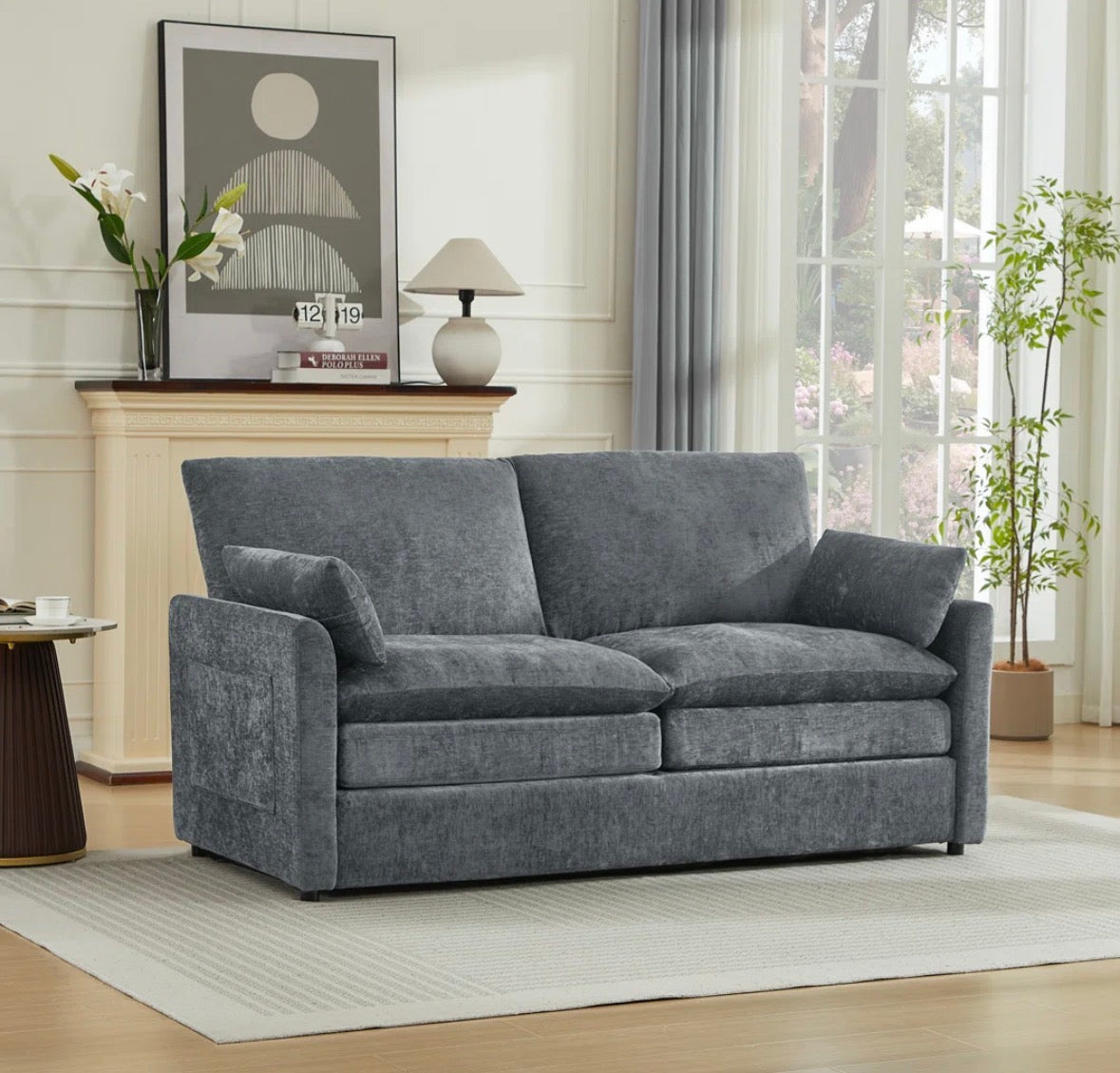 Sofa - Drago 68'' Modern Square Arm Loveseat Sofa