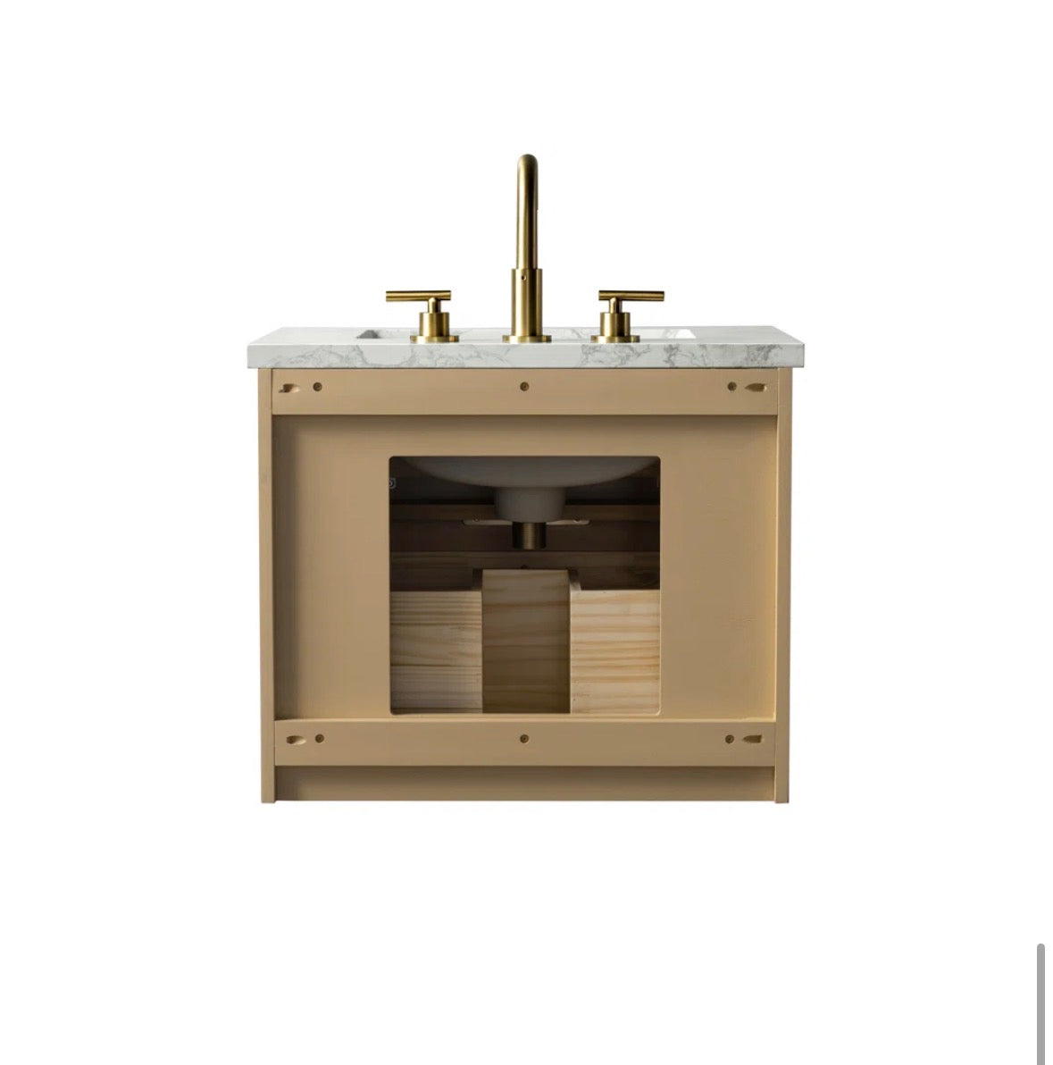 Bathroom Vanity - Liljan 24'' Classic Oak Wall-Mounted Single Bathroom Vanity WITHOUT TOP (SEE ALL PHOTOS)