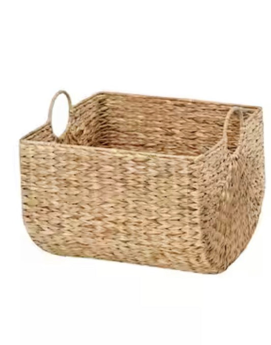 Basket - Woven Bulrush Storage Basket