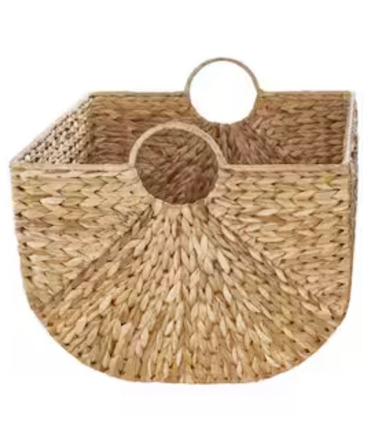 Basket - Woven Bulrush Storage Basket