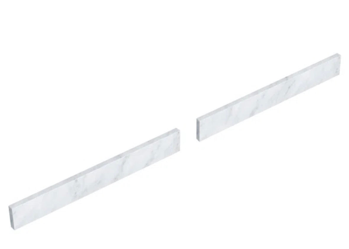 Replacement 48 Inch Backsplash in White Carrara Marble