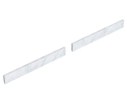 Replacement 48 Inch Backsplash in White Carrara Marble