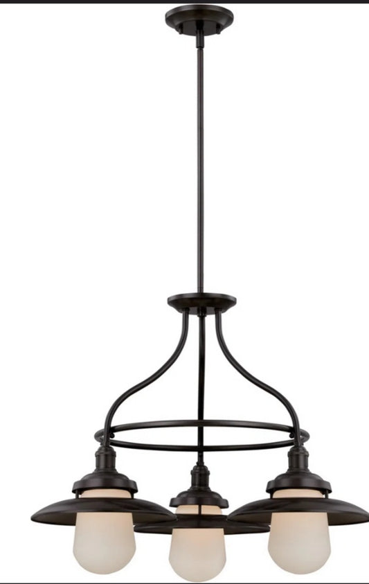 Chandelier - Kedzie 3 - Light Shaded Wagon Wheel Chandelier - WF1.3.26