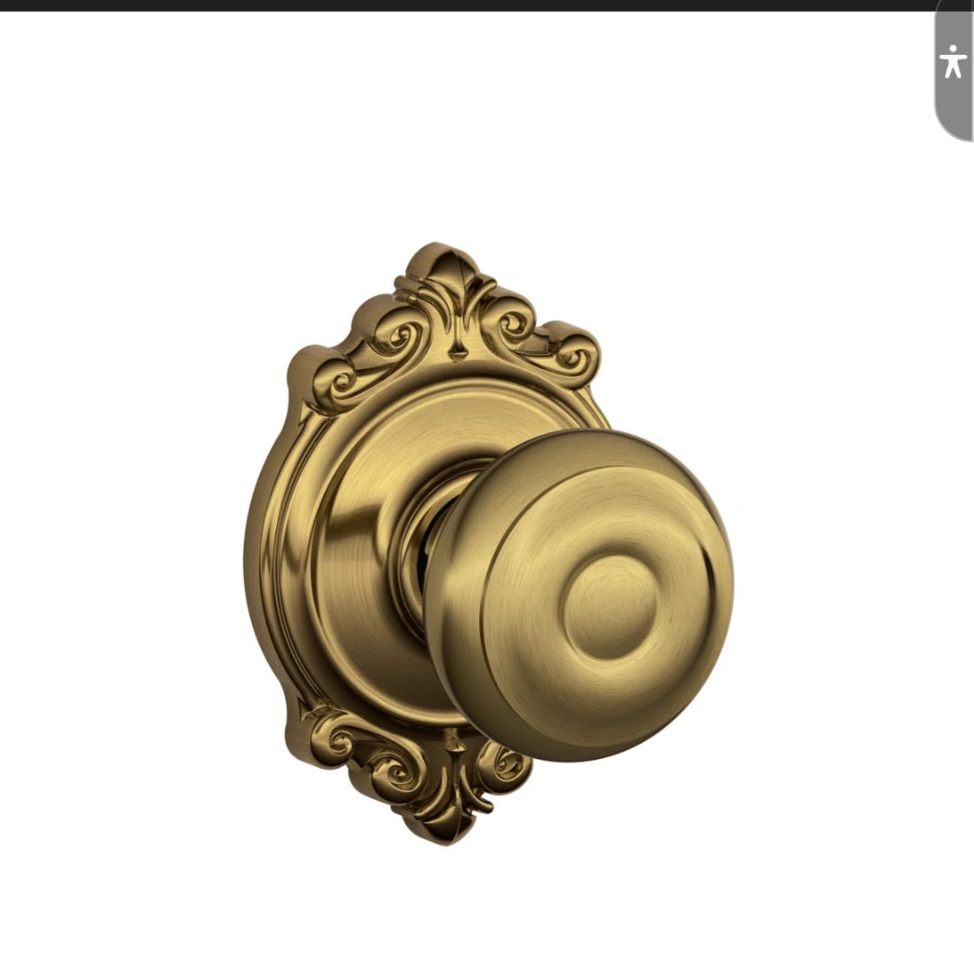 Knob- Georgian Hall and Closet Knob with Brookshire Trim - WF1.3.26