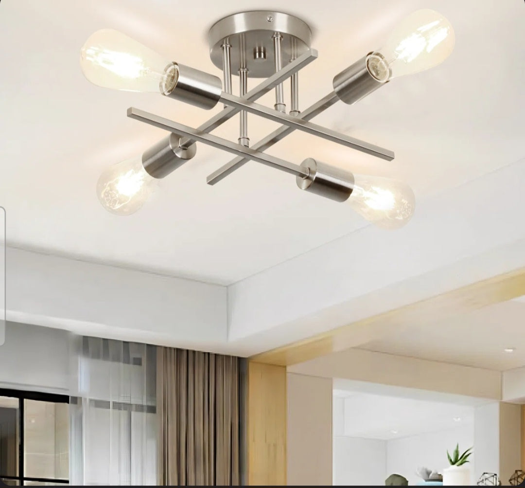 Flush Mount - Hannah - Jayne 4.17 " Sputnik Modern Linear Flush Mount - WF1.3.26