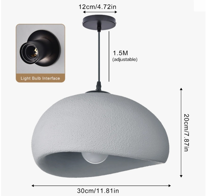 Pendant - Prim 1 - Light Gray Single Pendant