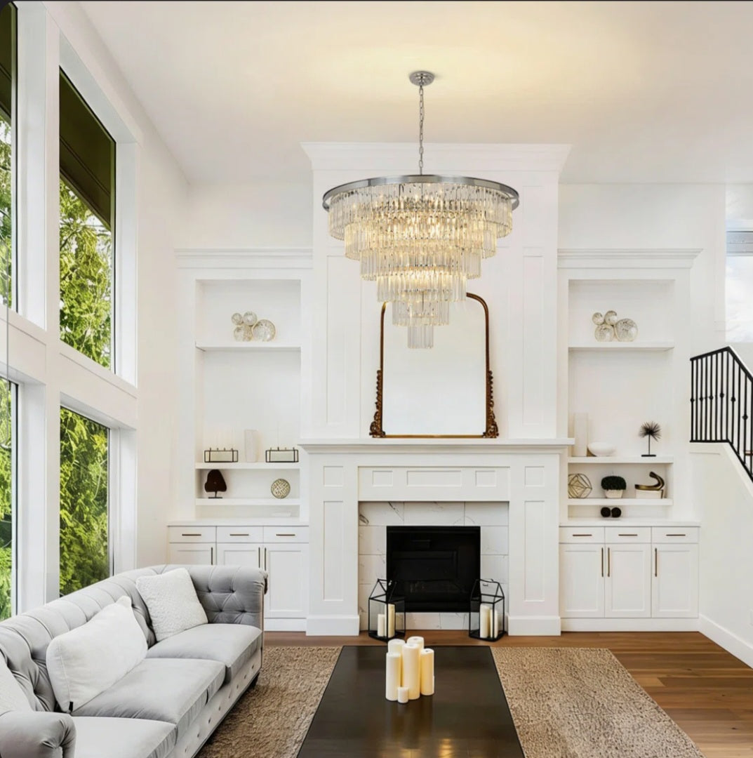 Chandelier - Modern K9 Crystal Chandelier - 35.43" - 7-Tier