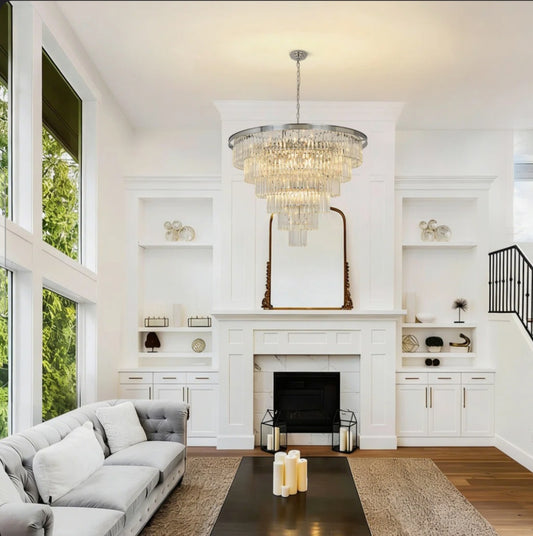 Chandelier - Modern K9 Crystal Chandelier - 35.43" - 7-Tier