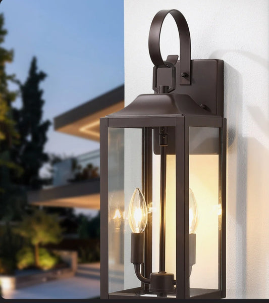 Outdoor - Hanging Lantern - Pankova 18" - 2 Light Outdoor Wall Light