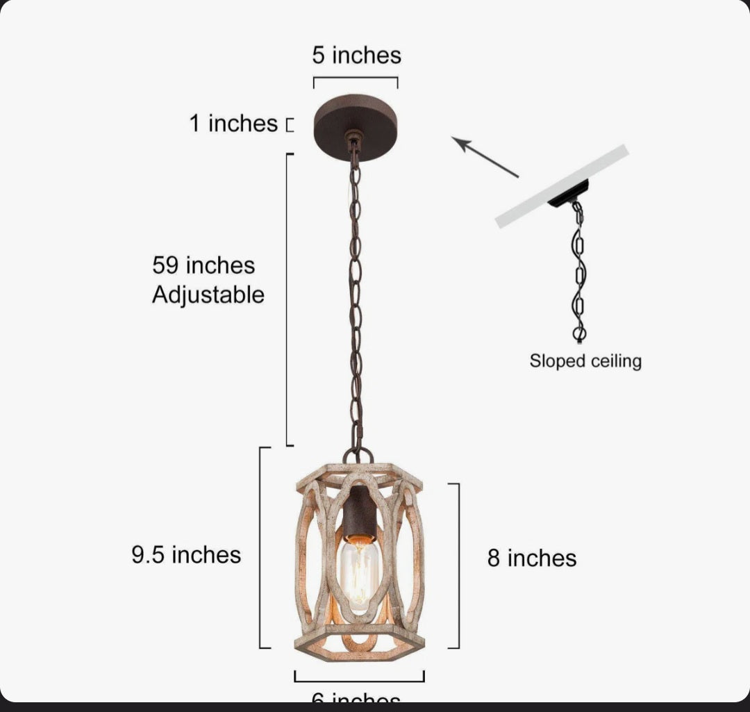 Pendant - Farmhouse Light Dining Room Single Cylinder Pendant