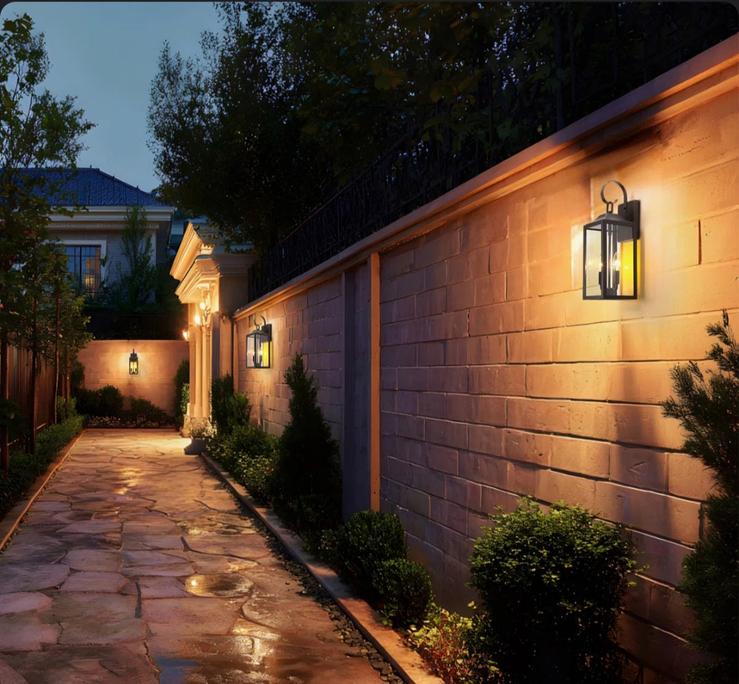 Outdoor - Pankova Wall Light- 18"-2 light Rubbed Bronze