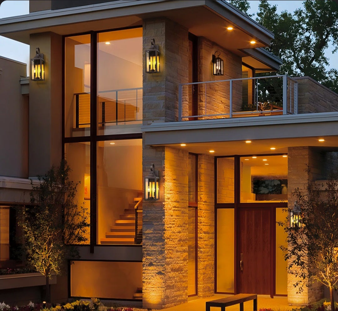 Outdoor - Pankova Wall Light- 18"-2 light Rubbed Bronze