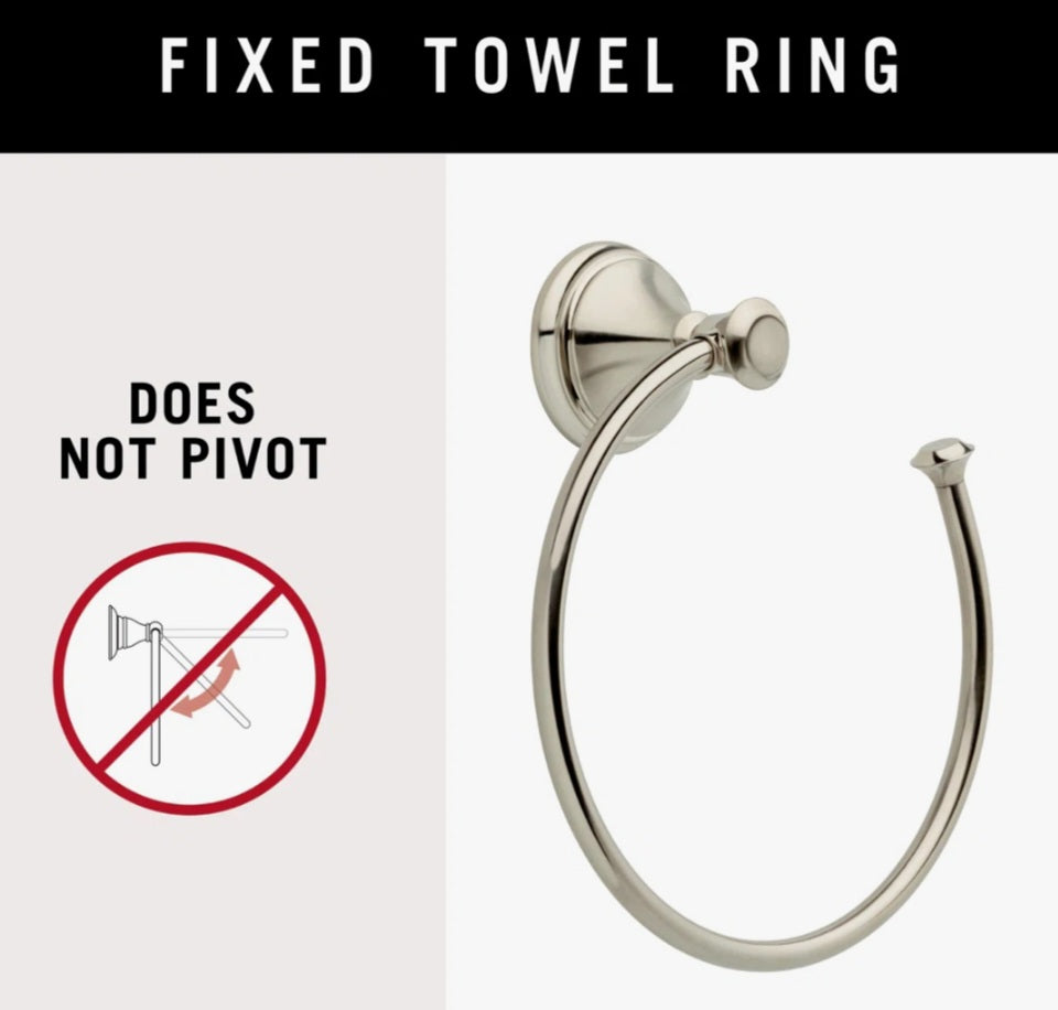 Towel Ring - Cassidy Wall Mount Round Open Towel Ring Bathroom Hardware Accessory