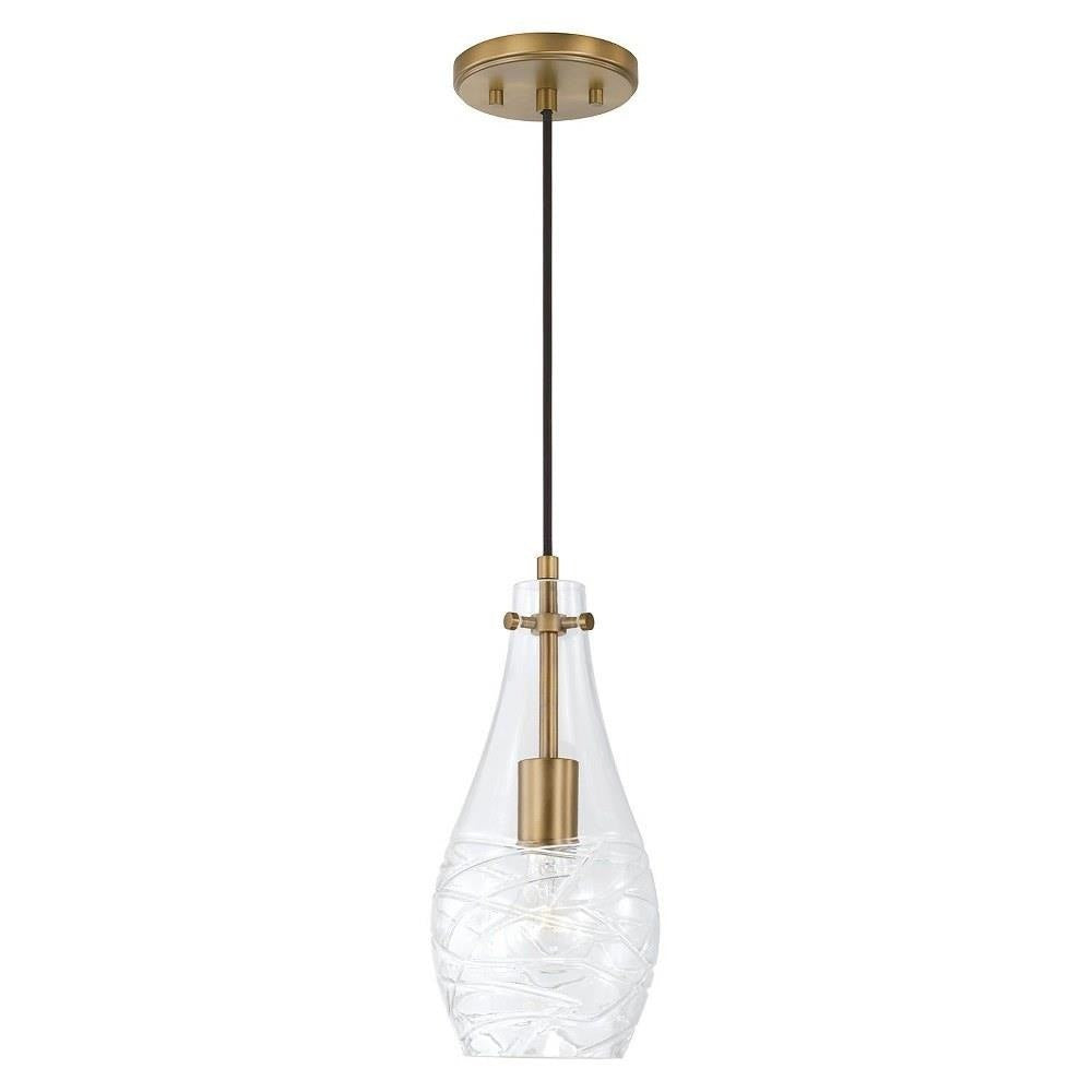 Pendant - Kier - 1 Light Aged Brass - WF