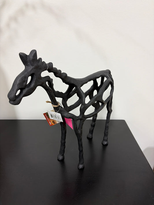 Home Decor - Modern Iron Horse Figurine Abstract Sculptural Art Decor Contemporary Animal Accent Statue