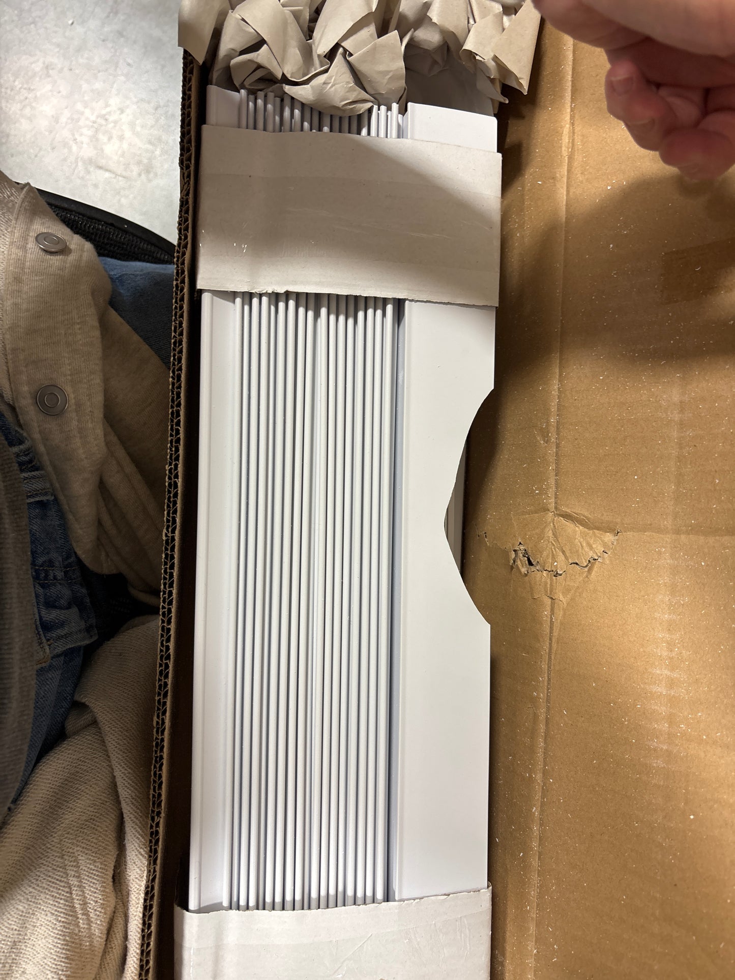 Blind - 19" W x 60 " L (See Description & Images, broken piece, still works) Symple Stuff Room Darkening 2" Flat Slat Faux Wood Horizontal - WF9.25.25